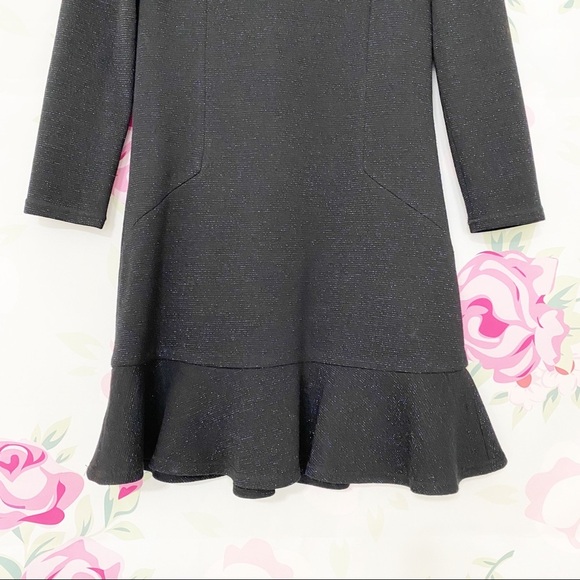 Sandro Textured Knit Metallic Mini Dress L - Picture 3 of 6